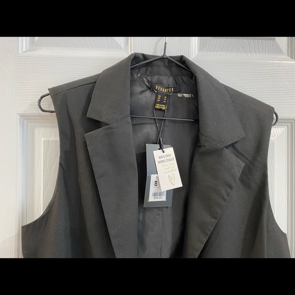 Long sleeveless blazer - Picture 2 of 3